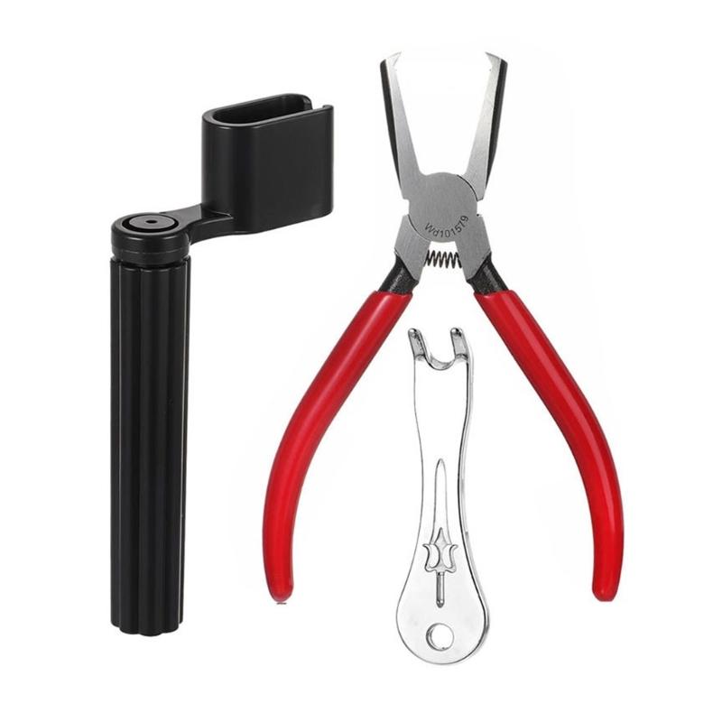 

Guitar Repair Set with Fret Installer String Winder and Pin Puller Metal and ABS Texture for Acoustic Electric Guitar 1