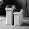 Creative Garbage Can with Shaker Cover Simple Storage Bucket Rubbish Bin Rectangle Wastebasket