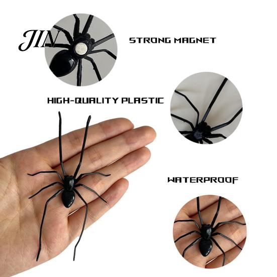 Spooky Spider Decoration 3D Fridge Magnet, Realistic Magnetic for Halloween Party Supplies Refrigerator, Car Surface, Garage Door, Parties,