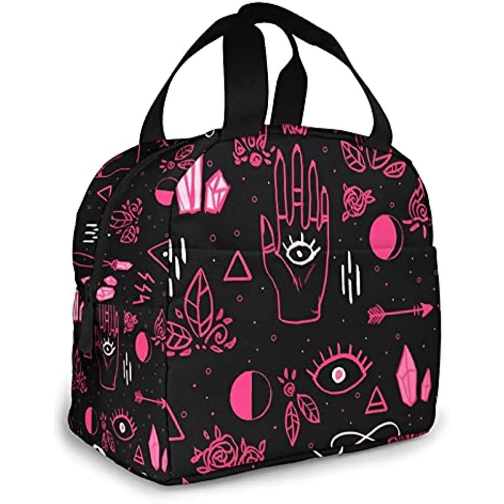 Eyes Insulated Lunch Bag Reusable Lunch Box Cooler Adults Tote Bag for Boys Girls Men Women School Work Office Organizer