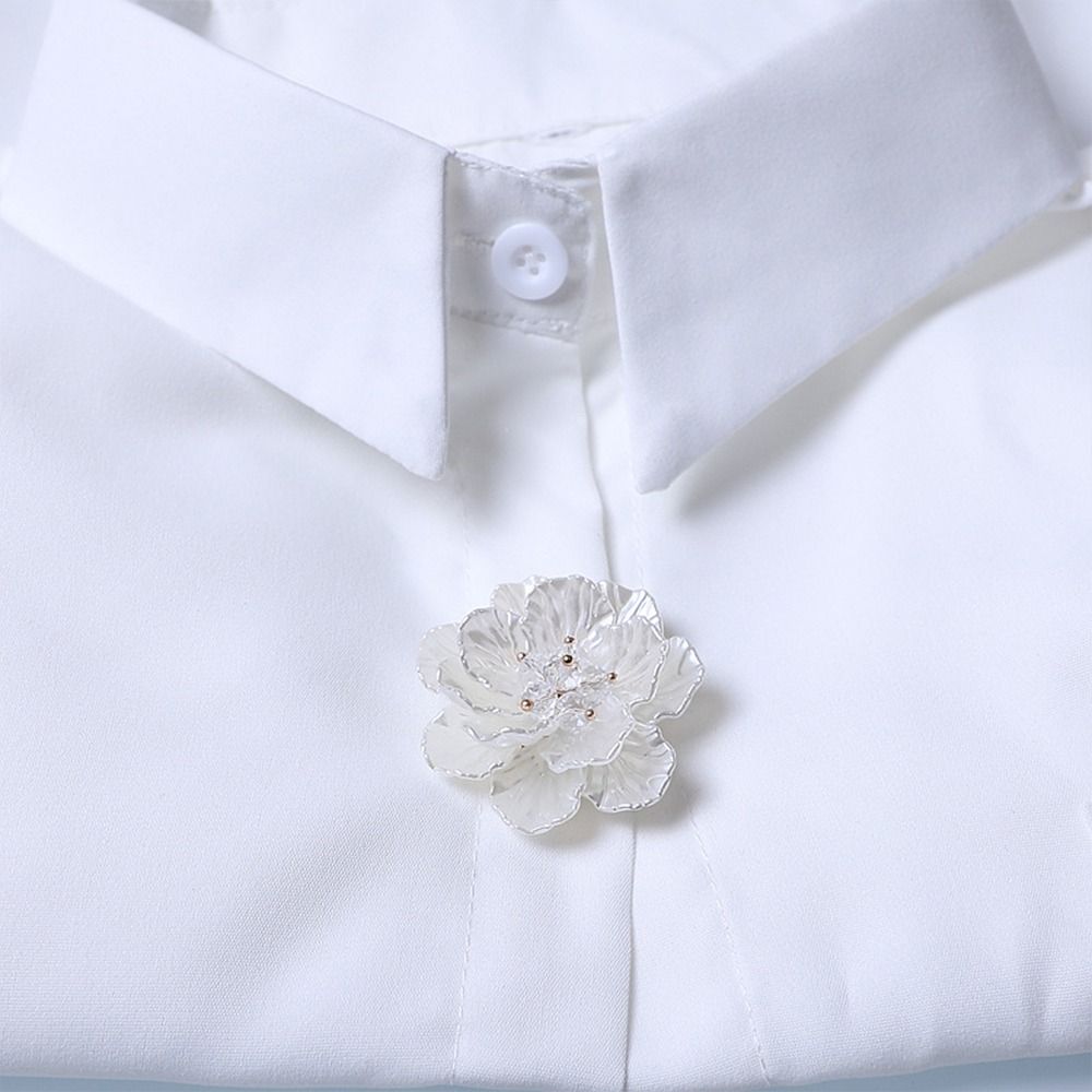 New Design On Shirt Pearl Button Cover DIY Accessories Alloy Flower Cufflinksble Decor Shirt Button Box for Men Women