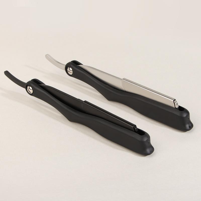 Leichtes Rasiermesser Klassische Friseur-Pflegewerkzeuge Kunststoffgriff Edelstahl Single-Edge Klingenkopf Rasierhobel