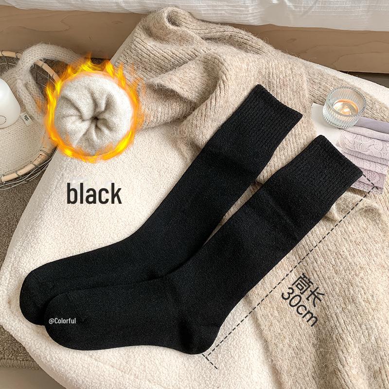 Women's Autumn & Winter Thick Wool Non-Slip, Boneless, Anti-Pilling High-Tube Calf Socks