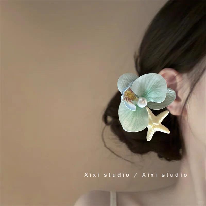 Butterfly Orchid Starfish Side Clip Hair Accessory 1pcs