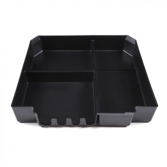 Black ABS Center Armrest Storage Box Organizer Tray For Toyota Tundra