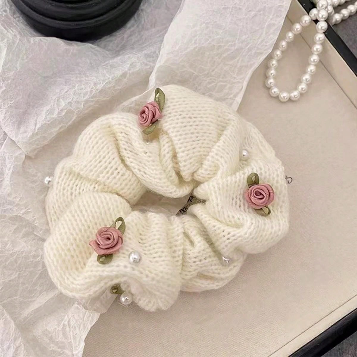 

1 шт. темпераментная осенне-зимняя розовая пряжа резинка для волос с большим кишечником новая повязка Майяра веревка для волос высокого класса аксессуар для волос