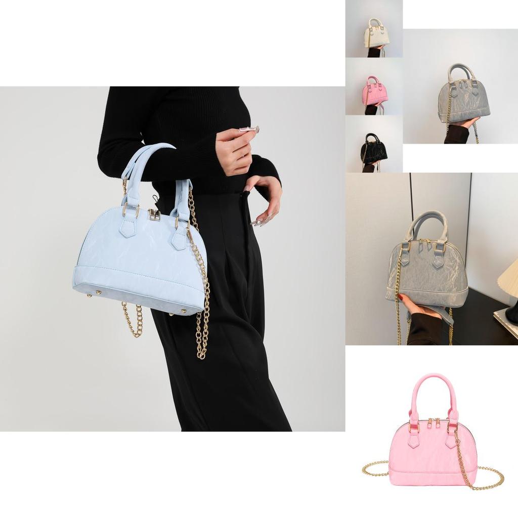 Trendy Street Style Shell Bag For Women 2024 Fashionable Simple Pu Shoulder Bag