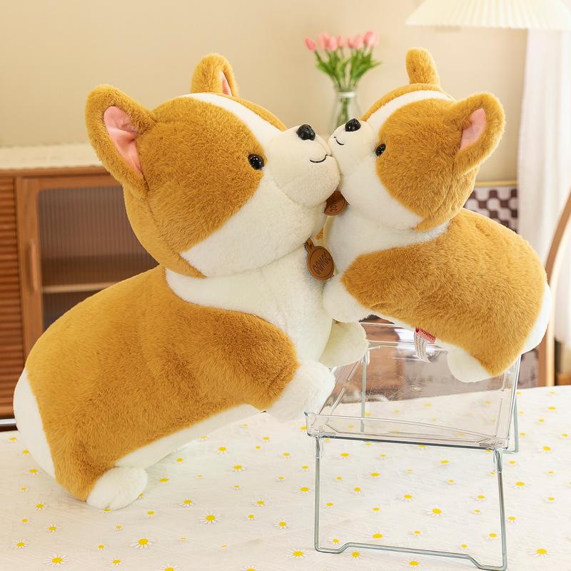 Cute Heart Ass Corgi Doll Plush Toy Short Legs Rag Doll Girl Sleeping On Bed Pillow