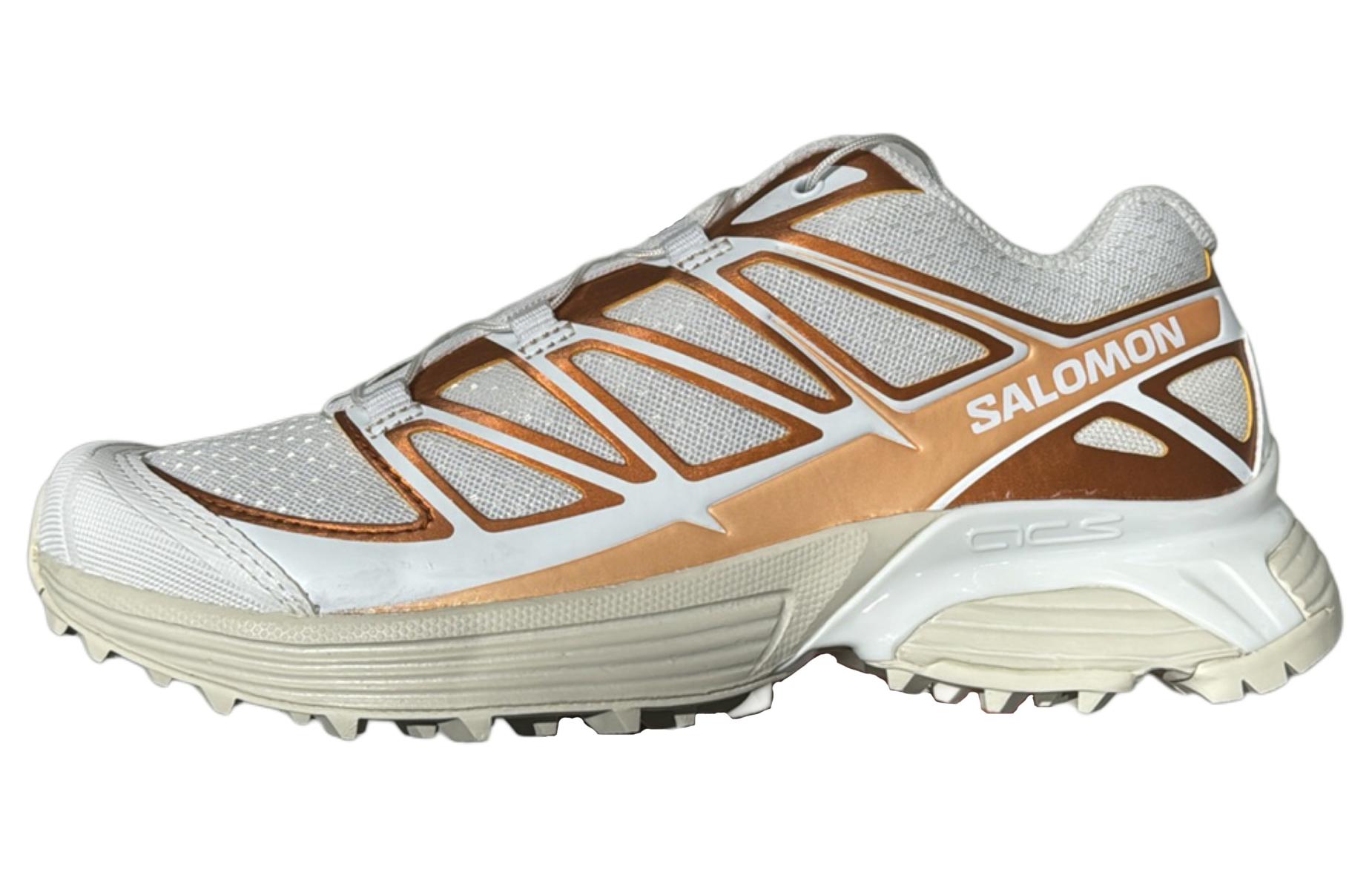 SALOMON XT Pathway Metallic Sneakers  White Ftw Copper Almond Milk  36