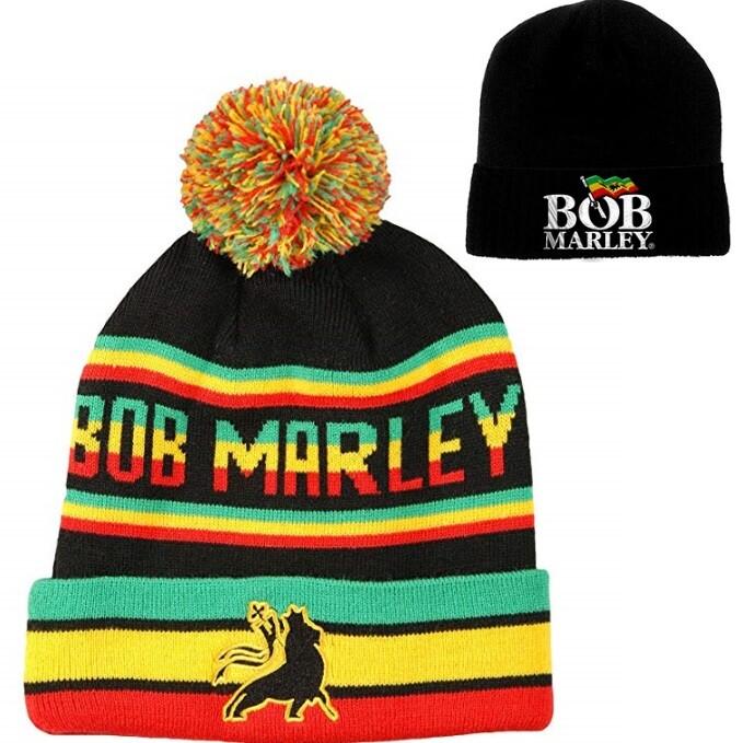 Bob Marley Beanie - Officially Licensed - Brand New Foldable Winter Hat S