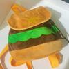 Book Storage Bags Cartoon Burger Bag Kindergarten School Bag Hamburger Plush Backpack Kids Pack
