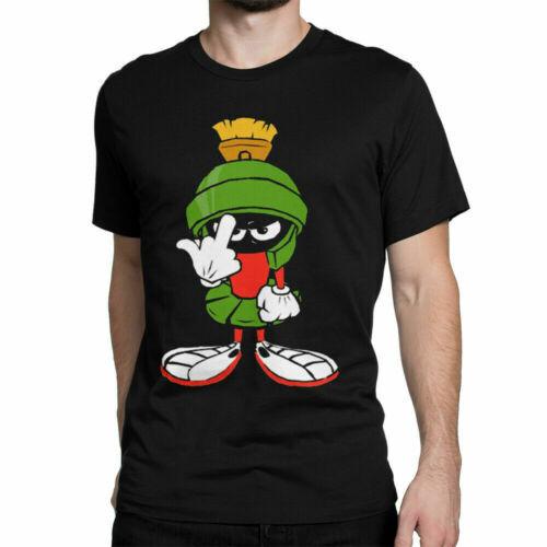 Black Marvin The Martian Funny TShirt Looney Tunes Tee For Men Size M 3XL Unisex T-Shirt S