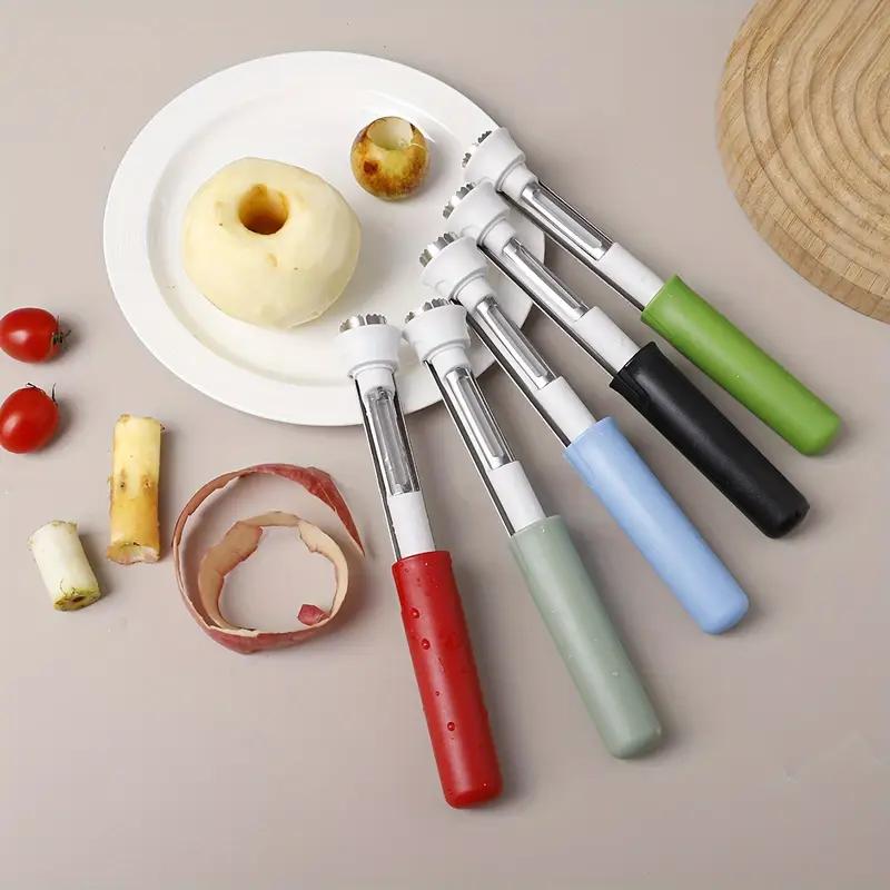 2 In 1 Retractable Stainless Steel Fruit Corer, Apple Corer, Pear Corer, Retractable Fruit Peeler