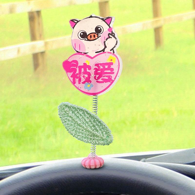 Creative Cartoon Small Animal Shaking Head Small Ornament Car Shaking Head Ornament Acrylic Small Ornament Small Gift