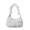 Small bubble cloud bag cute pleated armpit bag soft cotton clothing bag single shoulder oblique span casual women's bag
