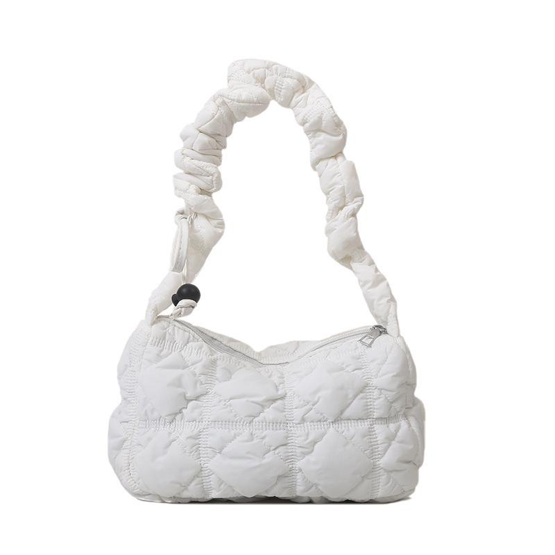 Small bubble cloud bag cute pleated armpit bag soft cotton clothing bag single shoulder oblique span casual women's bag