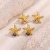 Unique Starfish Sun Stud Earrings: Trendy European-American Design for Daily Commute