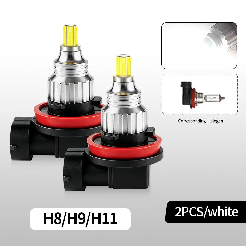 2PCS H11 Led Fog Lamp H8 Headlight For Cadillac CTS 2008-2015 H11 Led Bulb 30000LM Projector Assembly For Car DRL Lights 12V 60W