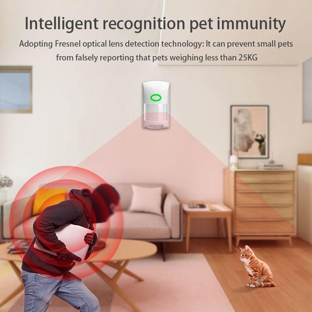 Compact Infrared Motion Sensor for Tuya Ecosystem 3V AAA Battery Powered 90g Lightweight Design 110 Degree View