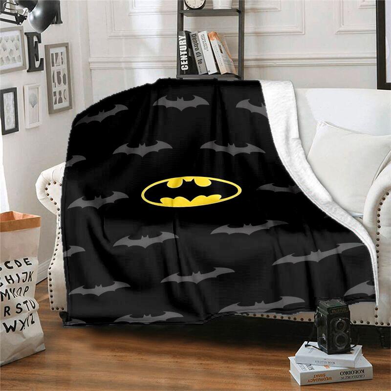 1pc Batman Symbol Pattern Cartoon Blanket,Portable Throw for Travel & Camping, All Season Cozy Blanket,Ideal Gift