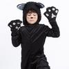 Dětský kostým kočky na Halloween Sada s rukavicemi návleky na nohy Cosplay Párty Scénické vystoupení