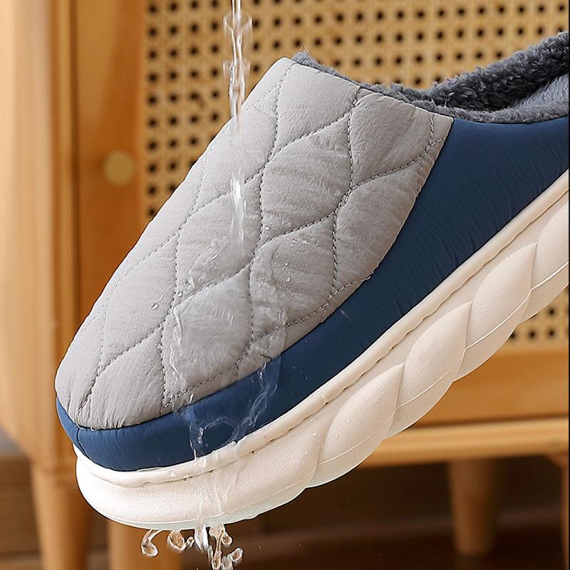 Fashion Smile Furry Men's Slippers EVA Foam Comfort House Slides Thick Bottom Popular Sole Indoor Slides Fluffy Cozy Warm Men's Slippers