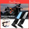 Rotating 360degree Wind Wing 2pcs Side Mirrors Motorcycle Rear View Mirrors Versatile Compatibility Adjustable Shatterproof