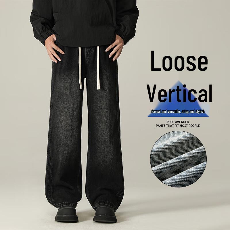 

VUUG 2025 Мужские модные повседневные джинсы прямого кроя 3XL