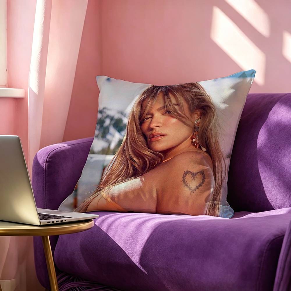 Kkarol G Tropicoqueta Anime Pillow Case Square DoubleSided Sofa Cushion Cover Bedroom Bedside Pillow