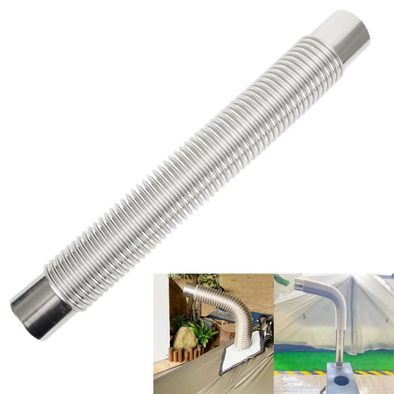 1pcs Wood stove duct stainless steel exhaust duct dryer duct adjustable fan hose for pellet stove fresh air inlet