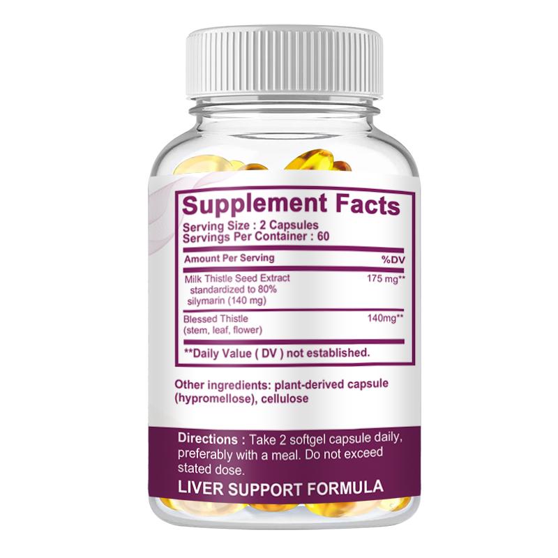 Milk Thistle 315mg - Silymarin - Cleanse, Detox & Repair Formula, Immune Support