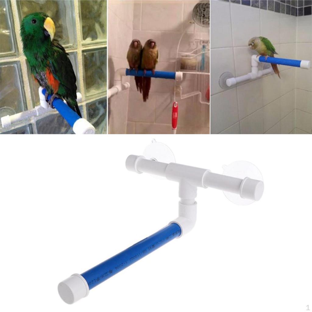 Saugnapf Vogel Duschsitz Fenster und Wand Ständer Papagei Bade Spielzeug für Finken Wellensittich Nymphensittich