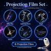 USB Galaxy Star Projector Night Light, 2-in-1 Starry Sky Projector with 6 Projection Films, Adjustable Brightness 360° Rotation, Star Ceiling Light