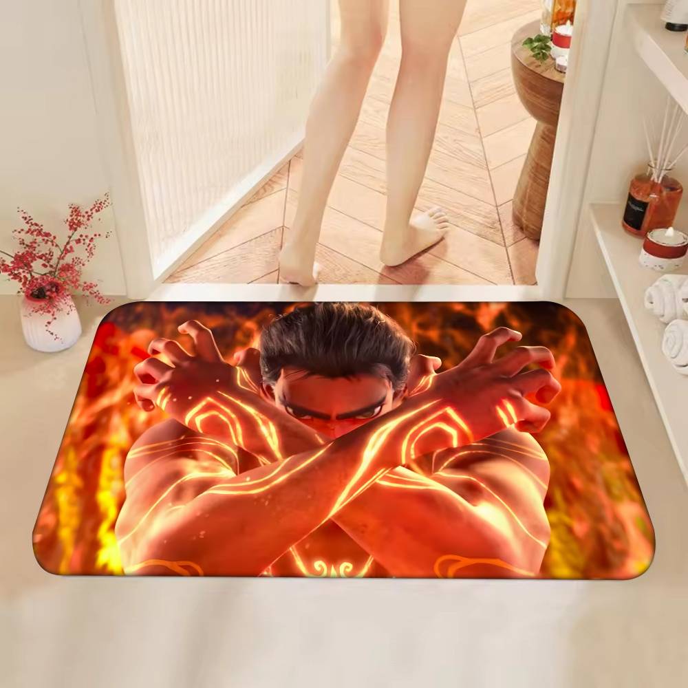 Ne Zha Floor Mat Home Bathroom Absorbent Mats Anti-Slip Mats Home Decor Supplies