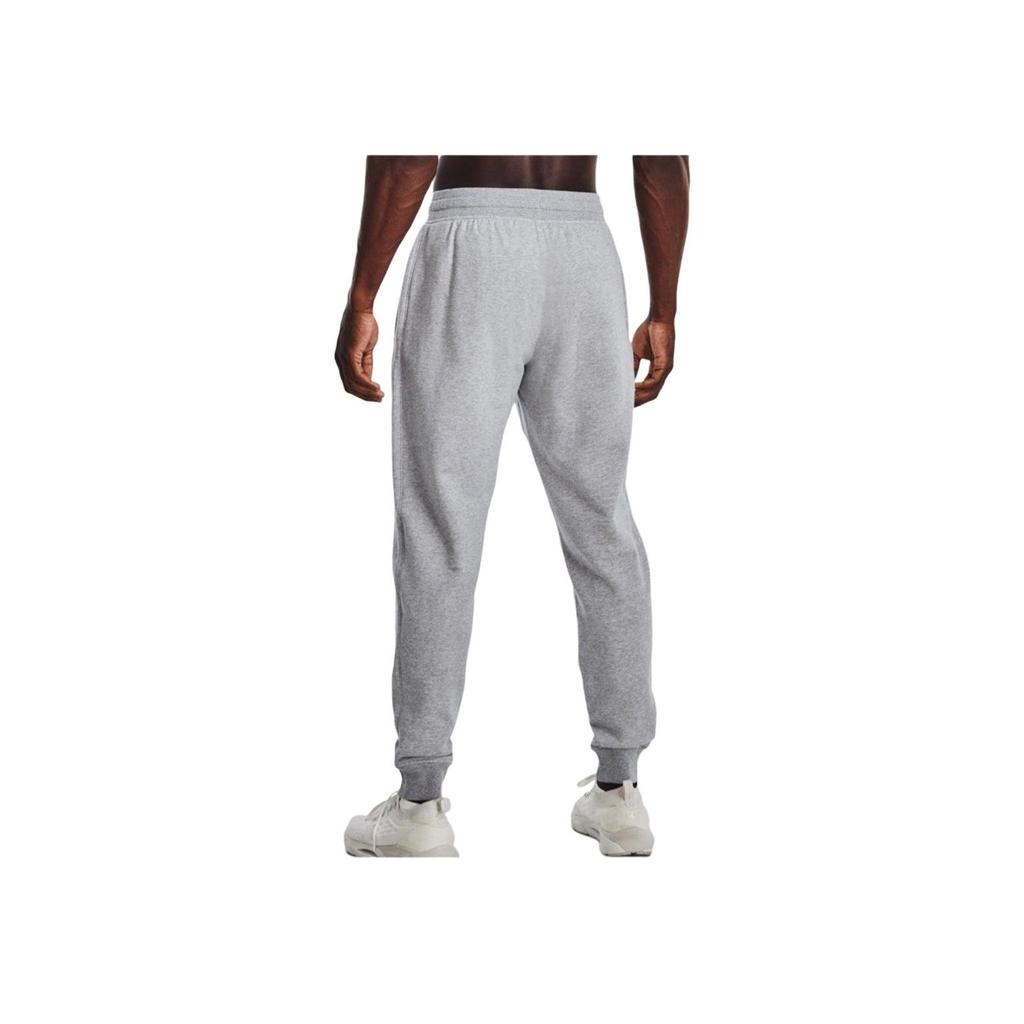 Under Armour FW22 Solid Color Logo Embroidered Drawstring Sports Pants Men Pants Light-Gray 1366727-035