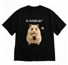 2026 Summer Unisexs Korean Style Crew Neck Tee Funny Hamster Meme Graphic Are You Tired Versatile Short Sleeve Tshirt