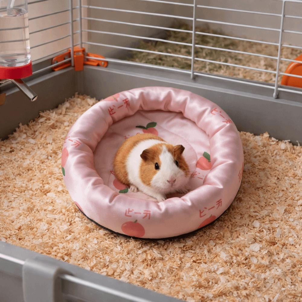 Breathable Hamster Nest Mat Round Guinea Pig Bed Small Pet Litter Mat  for Guinea Pig Rabbit