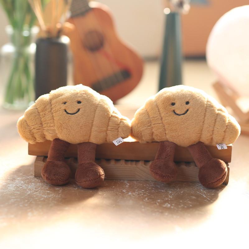 Jellycat Croissant Plyšová Hračka Klíčenka Vycpaná Panenka Dekorace na Tašku Dárek pro Děti