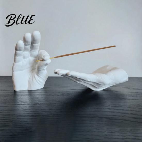 Decorative Home Accessories Creative Hand Shape Incense Burner Resin Ornament Burner & Ash Collector Unique Office Desk Decorations Set for
