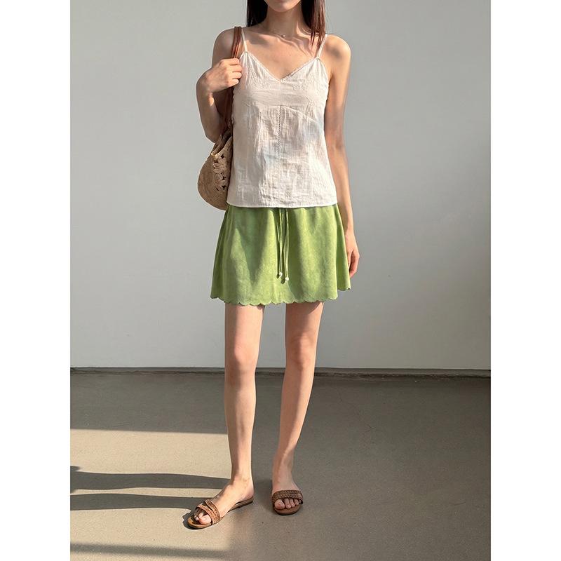 Korean French Lace V-Neck Waist Suspender Women's Guangzhou Thirteen Lines Summer Top BG