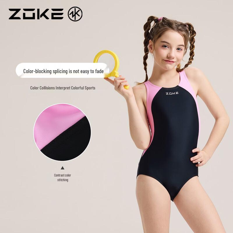 ZOKE Girls' Fashion One-Piece Triangle Swimsuit