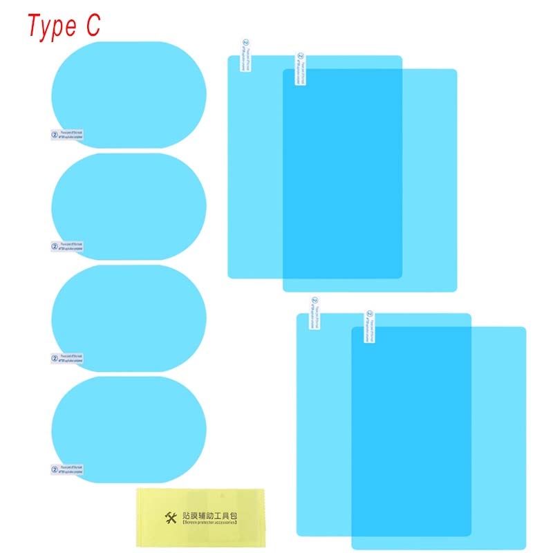 1/4/8/12 sztuk lusterko wsteczne samochodu folia przeciwdeszczowa Anti-Fog przezroczysta naklejka ochronna Anti-Scratch wodoodporne lustro okno