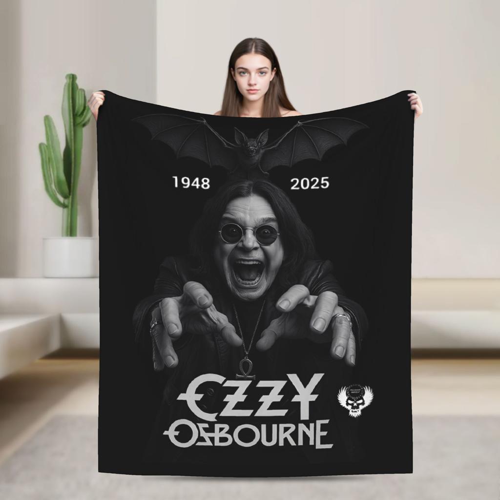 Ozzy Osbourne Rock Band Deka Fleece Jaro Podzim Multifunkční Měkké Přehozy pro Lůžkoviny Cestovní Lůžkoviny Přehozy