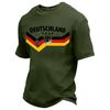 Camiseta Casual de Cuello Redondo para Niños con Estampado de Deutschland Manga Corta para Niños y Niñas Ajuste Suave y Cómodo