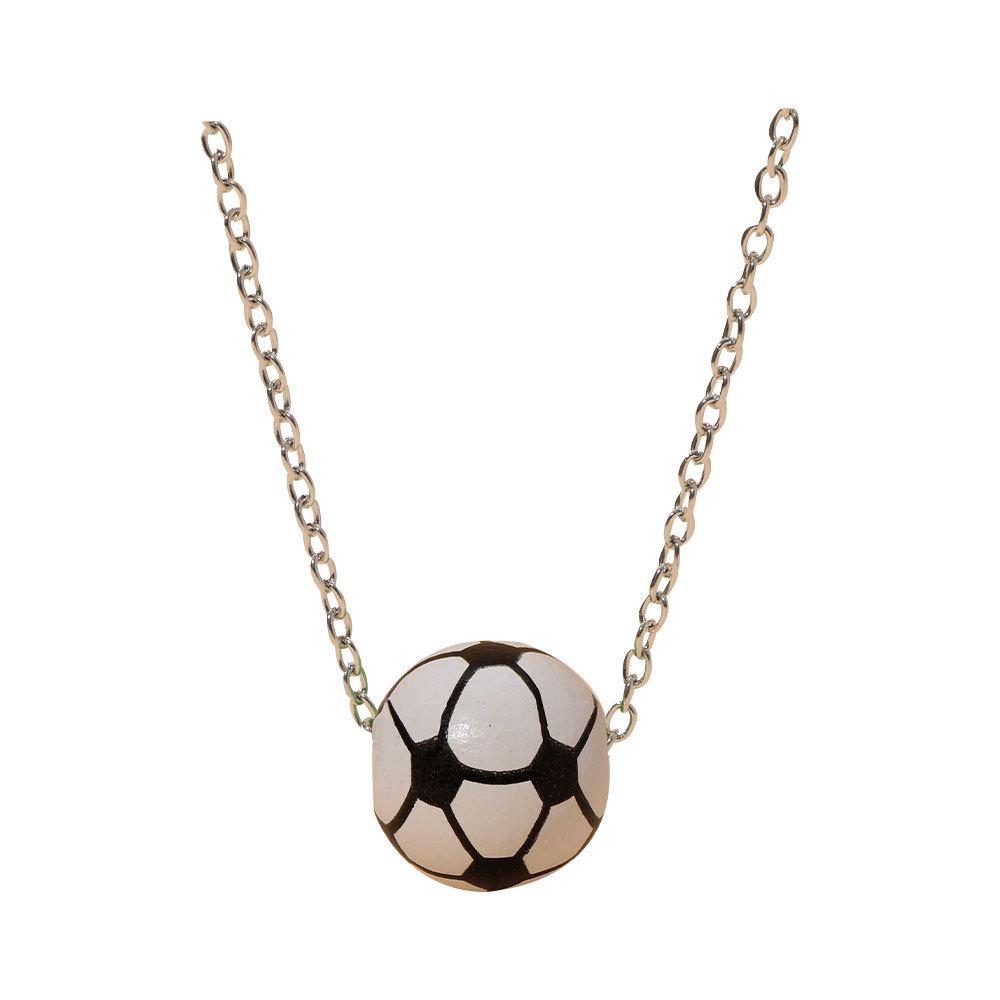 Unisex Sports Football And Basketball Pendant Alloy Necklace, Necklace Accessory