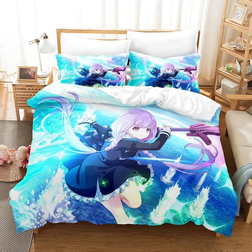 Assault Lily Bouquet Bedding Set Single Twin Full Queen King Size Bed Set Adult Kid Bedroom Duvet Cover Sets Anime Bed Sheet Set