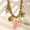 Summer Ocean Inspired Neckchain Adjustable Ceramic Shell Starfish Pendant Necklace Lightweight For Beach Outfits Gifts