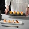 Multipurpose Ceramic Serving Dish Rectangular Plate For Sushi Appetizers Dessert Household Snacks Plate Easy To Clean