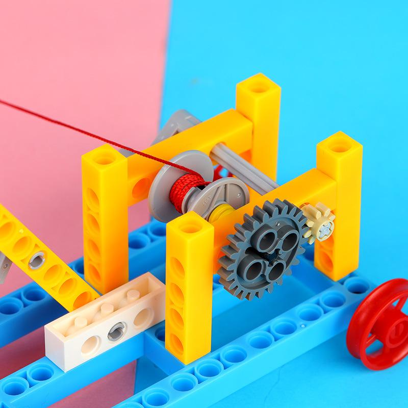 Kran Modell STEM Technologie Gadget Kinder Wissenschaftsspielzeug Physikalisches Plastik Ingenieurfahrzeug Lernspielzeug für Kinder