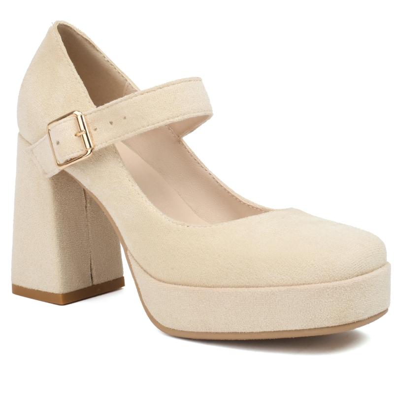 Black Red Blue Heeled Women's Pumps Shoes Platform Elegant Block High Heels Female Working Party Wedding Shoes 2024 Spring